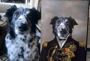 Paw <span class=keywords><strong>Art</strong></span> Love- Custom Pet Portrait stile rinascimentale su tela - Product Image 5