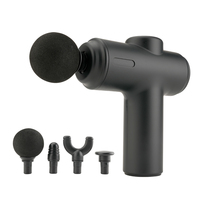 Pistolet de massage musculaire mini à prix d'usine, 1200 mAh, 4 têtes de massage, moteur à balais, machine de massage corporel portable pour la relaxation
