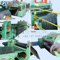 Ligne de production de refendage de bobines métalliques Bobine galvanisée en acier avec enrouleur Recoiler Machine de refendage de bobines en acier Découpeur d'aluminium