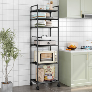 Nuovo Stile di Scaffale Metallico a 5 <span class=keywords><strong>Ripiani</strong></span> per <span class=keywords><strong>Cucina</strong></span>, Carrello Mobile per Bagno e Casa - Product Image 4