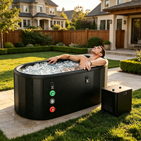 Baignoire Gonflable Légère pour Trempage Corporel Complet, Spa Domestique pour Adultes, Idéale pour le Camping, l'Extérieur et la Salle de Bain à Domicile