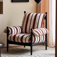 Fauteuil de salon traditionnel en métal et coton avec dossier inclinable - Durable, écologique, doux pour une utilisation à l'hôtel et à la maison