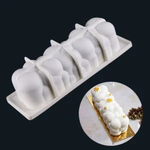 Silicone mold rectangle auspicious cloud bubble modeling mousse cake chocolate French dessert DIY decorative baking mold