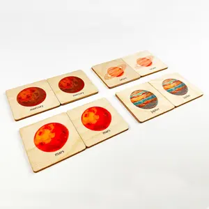 Ressource d'activité préscolaire Montessori jouets éducatifs système solaire espace apprentissage cartes Flash pour les tout-petits/enfants