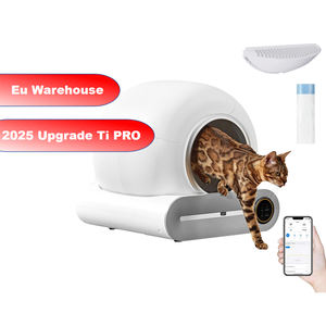 Intelligente Katzentoilette aus ABS-Material mit Automatischem Klappdeckel, Abfallfach und Ionendesodorierungssystem, Runde Automatische Katzentoilette - Product Image 6