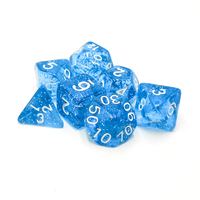 Ensemble de dés de jeu polyédriques carrés en acrylique scintillant DND pour les passionnés de jeux de table Pathfinder, accessoires
