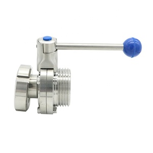 SS Van Bướm Loại Mối Nối Có Ren Vệ Sinh Cấp Thực Phẩm Từ Sữa Có Tay Kéo - Product Image 1