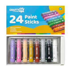 Bastoncini di vernice per bambini 24 colori, asciugatura rapida, vernice liscia, atossica e lavabile, bastoncini di vernice a Tempera solida - Product Image 2