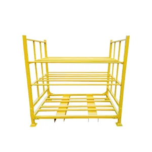 1000kgs Capacity Heavy Duty Warehouse Transport Storage Steel Metal Stacking Movable Wire Decking Post Pallet Racking