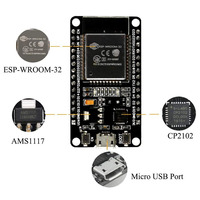 Placa de Desarrollo ESP32 WiFi+Bluetooth de Consumo Ultra Bajo y Doble Núcleo ESP-32 ESP-32S ESP 32 Similar a ESP8266