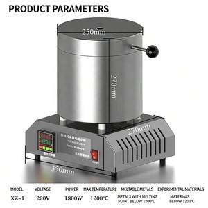 Horno de Fusión de Acero Inoxidable con Motor Eléctrico, Horno de Mufla de Gran Capacidad de 10 kg para Fundir Aluminio, Plata y Joyería, Preciso - Product Image 2