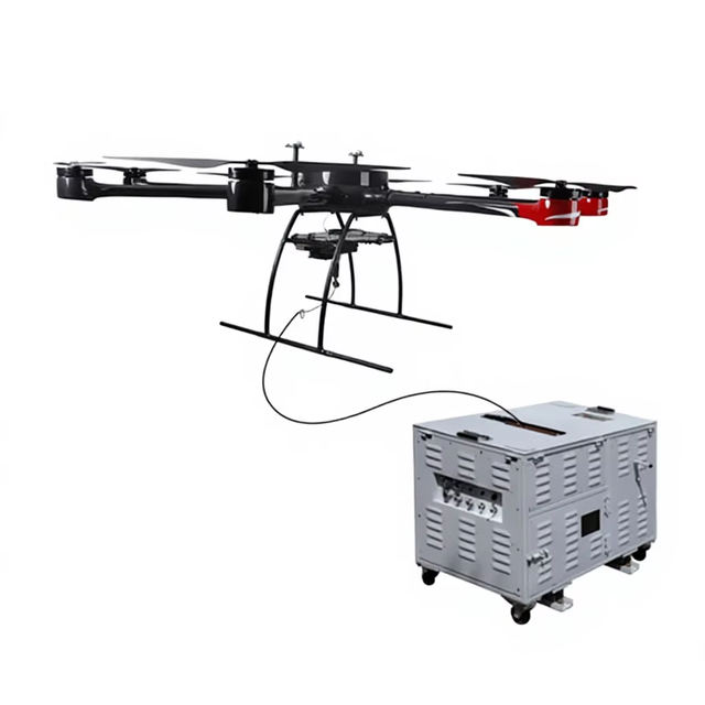 Flexible Tethered UAV Power Supply System Ground Power Unit for Aerial Monitoring Display & High-altitude Cleaning Operation
