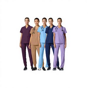 Ensembles de blouses médicales unisexes en denim personnalisés avec détection d'aiguilles, en Spandex/Polyester, pour usage médical hospitalier - Product Image 1