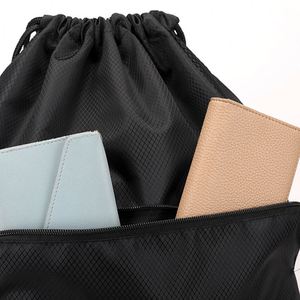 Lightweight Waterproof High-capacity Polyester Sports Fitness Bag; Unisex Travel Drawstring <b>Backpack</b>; Basketball Bag; Training - Product Image 4