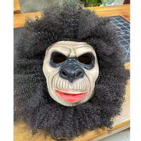 Masque de singe personnalisable, drôle, gorille, chimpanzé, singe, costume animal, accessoire de fête cosplay, masque en latex pour mascarade et carnaval