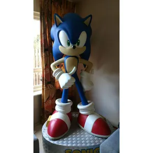 2023 Hot Sale Custom Sonic Cartoon Collection Life Size Statue Anime Figures with base