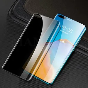 Huawei Nova 10 9 Pro用1/2PCSプライベートカーブアンチスパイガラスHuawei P50 P30 P40 Mate 20 30 40 Pro用プライバシースクリーンプロテクター