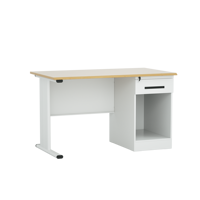 Bureau de travail moderne en acier inoxydable de haute qualité avec pieds réglables et couleurs personnalisables pour le bureau à domicile et l'école