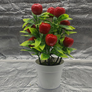 Planta artificial de bonsái de limón con maceta de plástico para decoración del hogar, oficina, bodas y fiestas. - Product Image 3