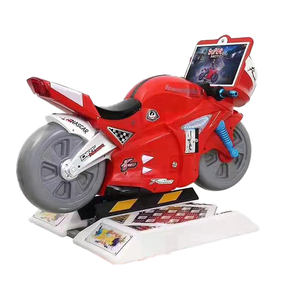 מטבע פעל רוכב לילדים ילדי פרק שעשועים רוכב חשמלי אופנוע סופר מנוע וידאו משחק מכונת עם נדנדה למכירה - Product Image 2