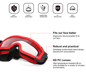 Fabricant en gros de lunettes de protection pour <span class=keywords><strong>pompiers</strong></span>, lunettes ignifuges CE, protection des yeux, lunettes de sécurité incendie intérieures OEM, logo personnalisé - Product Image 3