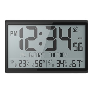<span class=keywords><strong>Horloge</strong></span> <span class=keywords><strong>murale</strong></span> géométrique, calendrier numérique, réveil <span class=keywords><strong>avec</strong></span> Table, résiste à la température et à l'humidité - Product Image 1