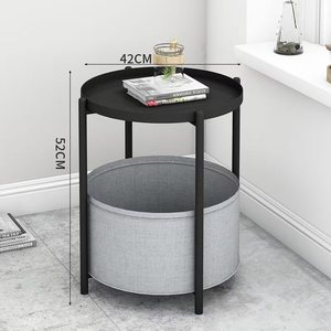 Nórdico hogar sala de estar bandeja de hierro moderno minimalista dormitorio creativo café mesita de noche <span class=keywords><strong>Mesa</strong></span> Redonda - Product Image 4
