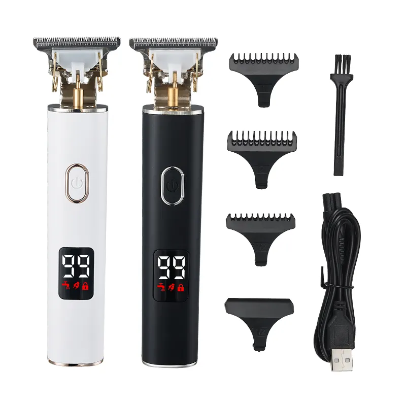 Kit de aparador de cabelo sem fio recarregável USB preço de fábrica, equipamento de barbeiro para homens