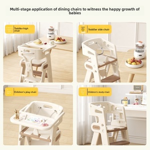 Silla de Comer y Estudiar Portátil de Plástico Multiusos Feelbaby con Almacenamiento y Ajustes para Mayores de 6 <span class=keywords><strong>Meses</strong></span> - Product Image 3