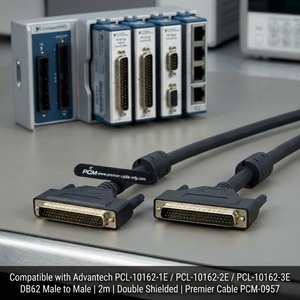 كابل وحدة الإدخال/الإخراج DB62 ذكر إلى ذكر متوافق مع سلسلة Advantech PCL-10162 للاتصال التسلسلي الصناعي لأتمتة DAQ - Product Image 3