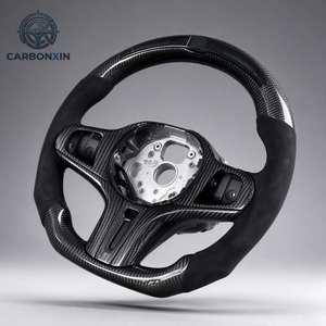 Volante Deportivo de Fibra de Carbono Forjado a Medida, de 3 Radios y 40 mm, con Empuñadura de Cuero para 330i E46 M3 Sport Msport 2000-2005 - Product Image 2