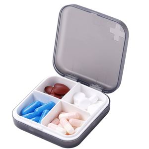 Pastillero de Plástico con 4 Compartimentos, Dispensador de Pastillas, Organizador de Píldoras, Envío Directo, Venta Caliente - Product Image 4