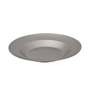 Plato Redondo Profundo de Acero Inoxidable 304 para Servir Filetes y Postres, Vajilla de Estilo Industrial - Product Image 4
