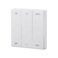 Interrupteur mural sans fil RF à 2/4/6/8 touches, détachable, marche/arrêt, DIM CCT, interrupteur radio RF 2,4 GHz, blanc