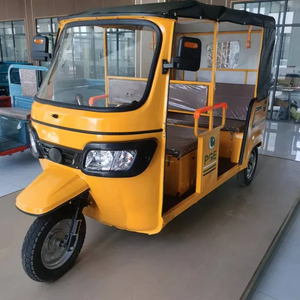 Rickshaw para la venta 4-6 pasajeros cuerpo abierto triciclo solar motorizado gasolina Tuktuk - Product Image 2