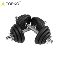 TOPKO Ensemble d'haltères multi-ajustables pour le fitness à domicile, ensemble d'haltères pour la musculation, poids 20kg