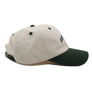 Casquettes de baseball personnalisées à 6 panneaux en denim de coton délavé style streetwear vintage, broderie plate personnalisée, casquettes snapback bicolores pour papa - Product Image 3