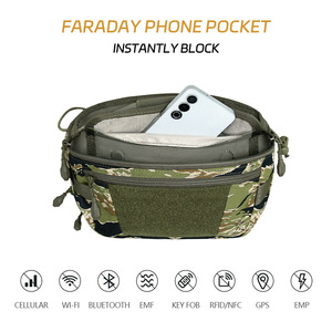 Sac banane Faraday personnalisé en nylon 500D pour le transport dissimulé d'un arme à feu, avec support pour les sports de plein air et le rangement de téléphone portable - Product Image 4