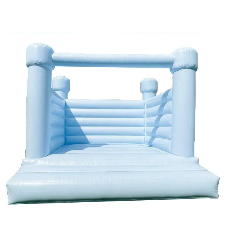 Commercial grade 13*13ftmacaron multicolor inflatable bounce house inflatable bouncy castle wedding white bounce house for sale