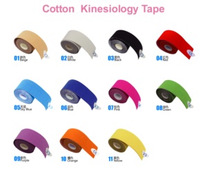 Bande de kinésiologie élastique sportive respirante et résistante à l'eau en coton de 5 cm x 5 m avec impression de logo personnalisée pour la physiothérapie - Product Image 2