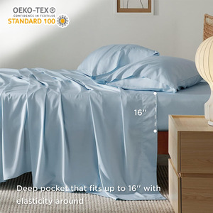 100% tre Lyocell tấm ga trải giường 300tc E tre hữu cơ vải sang trọng bộ đồ giường đặt - Product Image 3