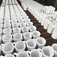 Tasses à sublimation en céramique personnalisées KunYang, couleur émaillée, 15 oz, tasses à café à sublimation