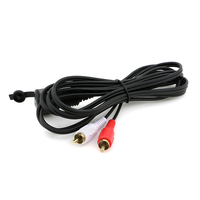 Wasserdichtes MP3-Adapterkabel in Individueller Länge, 2 RCA-Stecker auf DC 3,5mm Buchse Kopfhörer-Verlängerungskabel Audio-AUX-Kabel