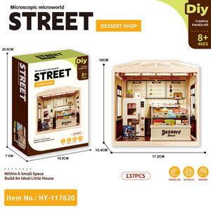 Micro World – maison de desserts miniature, Kit d'assemblage DIY avec lumières, décoration de la maison, jeu d'imitation, jouet éducatif pour enfants et adultes - Product Image 5