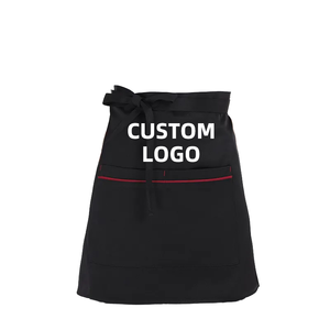 Delantal de Limpieza de Sarga de Media Longitud con Estampado Personalizado, Delantal de Cocina para Camareros de Restaurante con Logotipo Personalizable y Talla de Cintura Ajustable - Product Image 3