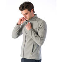 ERNICI Polartec Manteau pour Homme Polaire Grande Taille Hiver Automne Capuche Coupe-Vent Fermeture Éclair Brodé Fourré Enduit Tricoté