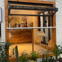 NUOXIN Venta al por mayor Comercial Negro Vertical Up Bi-plegable Ventana Doble vidrio Aluminio Ventanas plegables