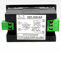 D85-3051AG Voltmeter Ammeter DC Satu Fasa Pengukur Arus Layar Ganda 0-600V Digital 0-200V 100A Panel Meter LCD Dengan Shunt