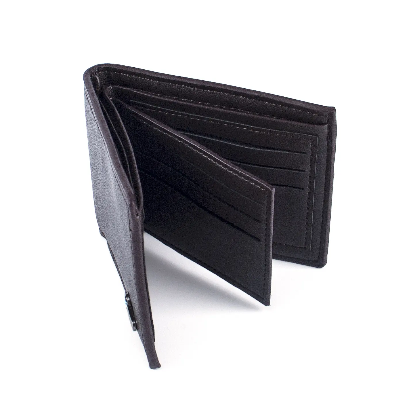 Moda adamın cüzdan deri üç kat pu deri mens kart tutucu özel logo lychee desen cüzdan rfid cüzdan erkekler için