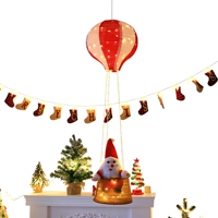 Lampes LED de Noël, ballon à air chaud, Père Noël, décoration de Noël d'intérieur, lampe de Noël